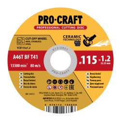 Rezný kotúč Procraft s keramickým zrnom YCD115x1.0 | YCD115x1.0