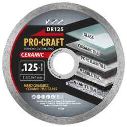 Diamantový rezný kotúč Ceramic Procraft DR125 | DR125