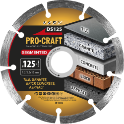 Diamantový rezný kotúč Segmented Procraft DS125 | DS125