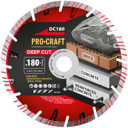 Diamantový rezný kotúč Deep Cut Procraft DC180 | DC180