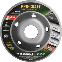 Diamantová brúsna čaša Procraft WR125 Double Row | WR125