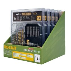 18-dielna sada vrtákov a bitov Procraft DBS-18