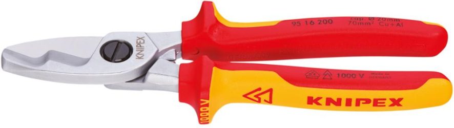 Káblové nožnice VDE s viaczložkovými rukoväťami 200 mm KNIPEX