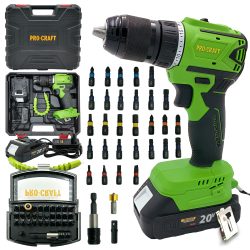 Aku vŕtací skrutkovač Procraft SPA18LiN so sadou bitov BS-32 | SPA18LiN/BS-32