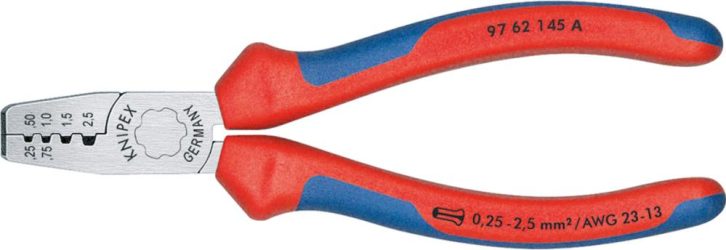 Kliešte na dutinky s viaczložkovými rukoväťami 145 mm mm2 KNIPEX