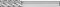 Technická fréza TK cylindrická s čelným ozubením 0616 STEEL 6 mm 6 x 16 mm Pferd