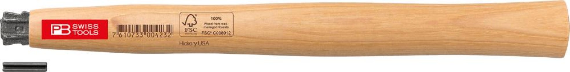 Náhradná násada z hikorového dreva pre kladivo s mäkkým povr. bez spätn. odrazu 60 mm PB Swiss Tools